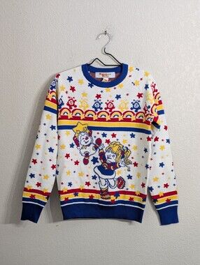 FUN Rainbow Brite Vintage Inspired 80's Sweater Size S Colorful Retro Collection